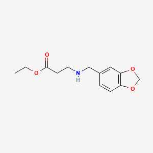 molecular formula C13H17NO4 B6340526 Ethyl 3-[(2H-1,3-benzodioxol-5-ylmethyl)amino]propanoate CAS No. 1221341-50-9