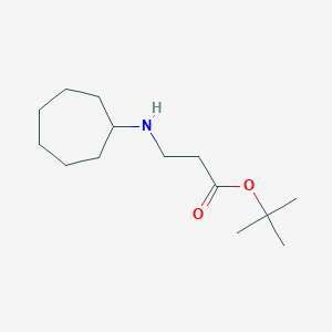 molecular formula C14H27NO2 B6340528 tert-Butyl 3-(cycloheptylamino)propanoate CAS No. 1221346-05-9