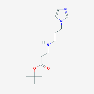 molecular formula C13H23N3O2 B6340598 tert-Butyl 3-{[3-(1H-imidazol-1-yl)propyl]amino}propanoate CAS No. 1221341-66-7