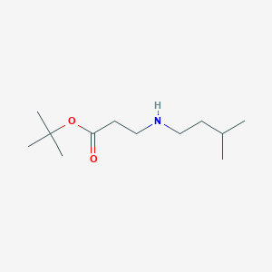 molecular formula C12H25NO2 B6340613 tert-Butyl 3-[(3-methylbutyl)amino]propanoate CAS No. 1221342-40-0