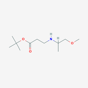 molecular formula C11H23NO3 B6340651 tert-Butyl 3-[(1-methoxypropan-2-yl)amino]propanoate CAS No. 1221341-25-8