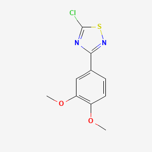 molecular formula C10H9ClN2O2S B6340661 5-Chloro-3-(3,4-dimethoxyphenyl)-1,2,4-thiadiazole CAS No. 1221346-01-5