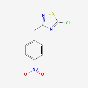 molecular formula C9H6ClN3O2S B6340669 5-Chloro-3-[(4-nitrophenyl)methyl]-1,2,4-thiadiazole CAS No. 1221342-62-6