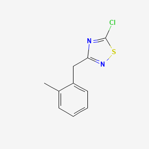 molecular formula C10H9ClN2S B6340673 5-Chloro-3-[(2-methylphenyl)methyl]-1,2,4-thiadiazole CAS No. 1029718-70-4