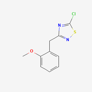 molecular formula C10H9ClN2OS B6340681 5-Chloro-3-[(2-methoxyphenyl)methyl]-1,2,4-thiadiazole CAS No. 1029718-71-5