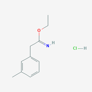 molecular formula C11H16ClNO B6340694 Ethyl 2-(3-methylphenyl)ethanecarboximidate hydrochloride CAS No. 142682-68-6