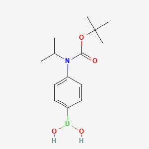 molecular formula C14H22BNO4 B6340700 4-(tert-Butoxycarbonyl-isopropylamino)-benzeneboronic acid CAS No. 2096339-73-8