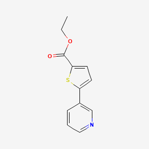 molecular formula C12H11NO2S B6340707 Ethyl 5-(pyridin-3-yl)thiophene-2-carboxylate CAS No. 1186369-13-0