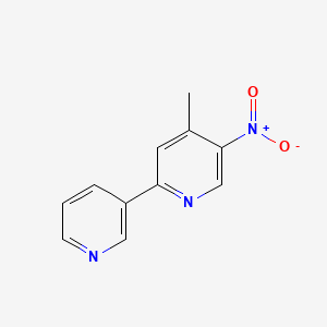 molecular formula C11H9N3O2 B6340708 4-Methyl-5-nitro-2,3'-bipyridine CAS No. 623175-24-6