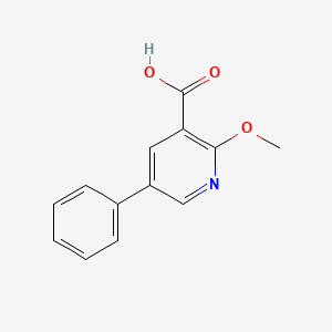 molecular formula C13H11NO3 B6340717 2-Methoxy-5-phenylnicotinic acid, 95% CAS No. 1214389-83-9