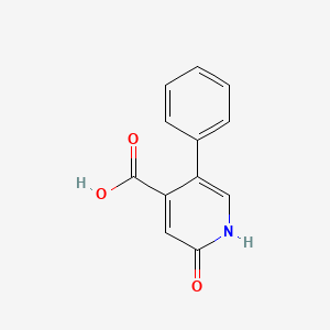 molecular formula C12H9NO3 B6340730 2-Hydroxy-5-phenylisonicotinic acid, 95% CAS No. 1214369-68-2
