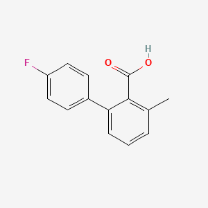 molecular formula C14H11FO2 B6340759 2-(4-Fluorophenyl)-6-methylbenzoic acid, 95% CAS No. 1214357-34-2