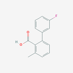 molecular formula C14H11FO2 B6340763 2-(3-Fluorophenyl)-6-methylbenzoic acid, 95% CAS No. 1214323-12-2