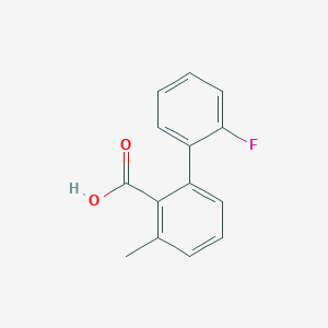 molecular formula C14H11FO2 B6340766 2-(2-Fluorophenyl)-6-methylbenzoic acid, 95% CAS No. 1214348-34-1