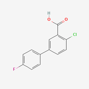 molecular formula C13H8ClFO2 B6340772 2-Chloro-5-(4-fluorophenyl)benzoic acid, 95% CAS No. 1035929-24-8