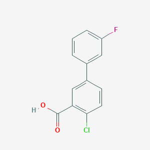 molecular formula C13H8ClFO2 B6340783 2-Chloro-5-(3-fluorophenyl)benzoic acid, 95% CAS No. 1183702-65-9