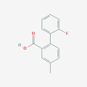 molecular formula C14H11FO2 B6340792 2-(2-Fluorophenyl)-5-methylbenzoic acid, 95% CAS No. 1214386-27-2