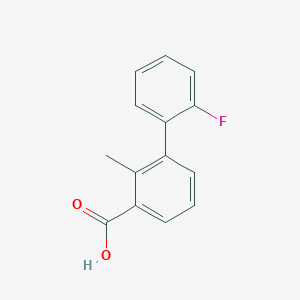 molecular formula C14H11FO2 B6340795 3-(2-Fluorophenyl)-2-methylbenzoic acid, 95% CAS No. 1214363-15-1