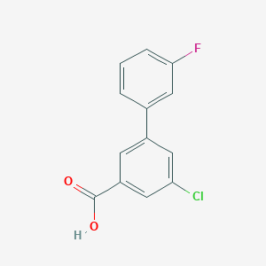 molecular formula C13H8ClFO2 B6340796 5-Chloro-3-(3-fluorophenyl)benzoic acid, 95% CAS No. 1214382-85-0