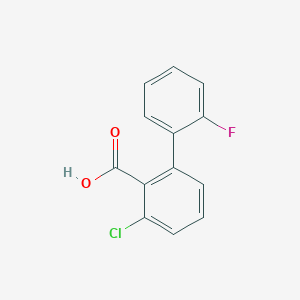 molecular formula C13H8ClFO2 B6340797 6-Chloro-2-(2-fluorophenyl)benzoic acid, 95% CAS No. 1214357-16-0