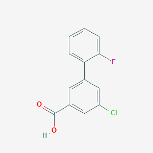 molecular formula C13H8ClFO2 B6340799 5-Chloro-3-(2-fluorophenyl)benzoic acid, 95% CAS No. 1214371-99-9