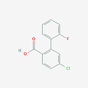 molecular formula C13H8ClFO2 B6340813 4-Chloro-2-(2-fluorophenyl)benzoic acid, 95% CAS No. 1214343-98-2