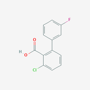 molecular formula C13H8ClFO2 B6340821 6-Chloro-2-(3-fluorophenyl)benzoic acid, 95% CAS No. 1214344-18-9