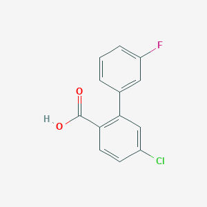 molecular formula C13H8ClFO2 B6340824 4-Chloro-2-(3-fluorophenyl)benzoic acid, 95% CAS No. 1214367-45-9