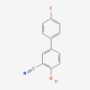 molecular formula C13H8FNO B6340842 2-Cyano-4-(4-fluorophenyl)phenol, 95% CAS No. 1214356-86-1