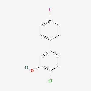 molecular formula C12H8ClFO B6340861 2-Chloro-5-(4-fluorophenyl)phenol, 95% CAS No. 1214360-53-8