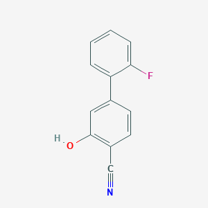 molecular formula C13H8FNO B6340867 2-Cyano-5-(2-fluorophenyl)phenol, 95% CAS No. 1214379-91-5