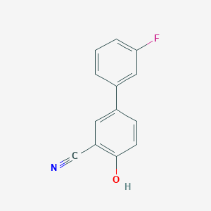 molecular formula C13H8FNO B6340876 2-Cyano-4-(3-fluorophenyl)phenol, 95% CAS No. 1214326-77-8