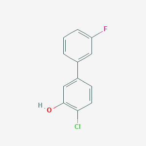 molecular formula C12H8ClFO B6340883 2-Chloro-5-(3-fluorophenyl)phenol, 95% CAS No. 1214376-89-2