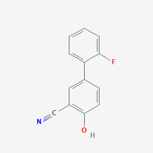 molecular formula C13H8FNO B6340886 2-Cyano-4-(2-fluorophenyl)phenol, 95% CAS No. 1214385-63-3