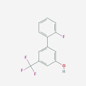 molecular formula C13H8F4O B6340935 5-(2-Fluorophenyl)-3-trifluoromethylphenol, 95% CAS No. 1214367-68-6