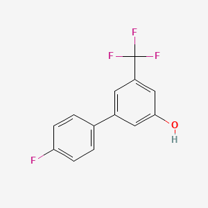molecular formula C13H8F4O B6340940 5-(4-Fluorophenyl)-3-trifluoromethylphenol, 95% CAS No. 1214340-39-2