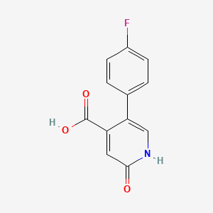 molecular formula C12H8FNO3 B6340950 5-(4-Fluorophenyl)-2-hydroxyisonicotinic acid, 95% CAS No. 1214359-30-4