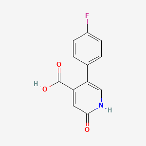 molecular formula C12H8FNO3 B6340950 5-(4-Fluorophenyl)-2-hydroxyisonicotinic acid CAS No. 1214359-30-4