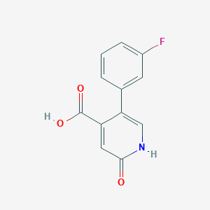 molecular formula C12H8FNO3 B6340956 5-(3-Fluorophenyl)-2-hydroxyisonicotinic acid, 95% CAS No. 1214346-68-5