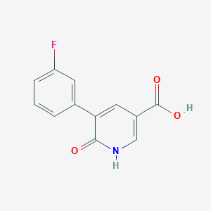 molecular formula C12H8FNO3 B6340960 5-(3-Fluorophenyl)-6-hydroxynicotinic acid, 95% CAS No. 1214330-23-0