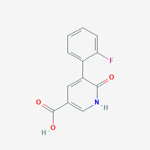 molecular formula C12H8FNO3 B6340967 5-(2-Fluorophenyl)-6-hydroxynicotinic acid, 95% CAS No. 1214353-27-1