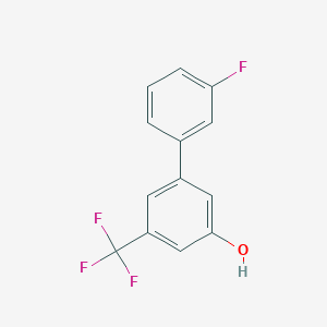 molecular formula C13H8F4O B6340974 5-(3-Fluorophenyl)-3-trifluoromethylphenol, 95% CAS No. 1214356-06-5