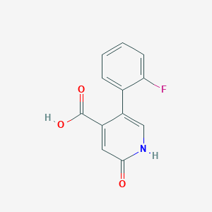 molecular formula C12H8FNO3 B6340977 5-(2-Fluorophenyl)-2-hydroxyisonicotinic acid, 95% CAS No. 1214359-34-8