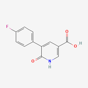 molecular formula C12H8FNO3 B6340978 5-(4-Fluorophenyl)-6-hydroxynicotinic acid, 95% CAS No. 1214327-82-8
