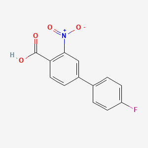 molecular formula C13H8FNO4 B6341000 4-(4-Fluorophenyl)-2-nitrobenzoic acid, 95% CAS No. 669002-37-3