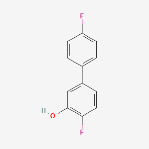 molecular formula C12H8F2O B6341057 5-(4-Fluorophenyl)-2-fluorophenol, 95% CAS No. 1214367-64-2