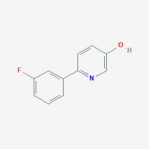molecular formula C11H8FNO B6341077 2-(3-Fluorophenyl)-5-hydroxypyridine, 95% CAS No. 1214342-31-0