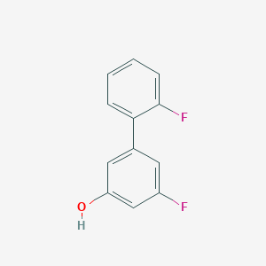 molecular formula C12H8F2O B6341095 5-(2-Fluorophenyl)-3-fluorophenol, 95% CAS No. 1214345-59-1