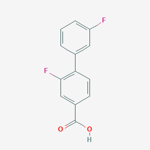 molecular formula C13H8F2O2 B6341102 4-(3-Fluorophenyl)-3-fluorobenzoic acid, 95% CAS No. 122294-52-4