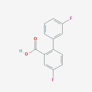 molecular formula C13H8F2O2 B6341111 2-(3-Fluorophenyl)-5-fluorobenzoic acid, 95% CAS No. 1183184-33-9